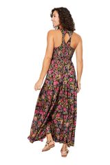 Robe longue à fleurs colorées chic bohème Arisu