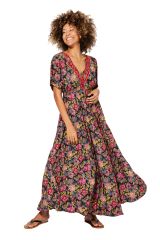 Robe longue à fleurs colorées chic bohème Artúr