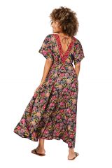 Robe longue à fleurs colorées chic bohème Artúr