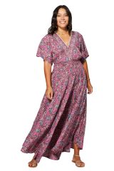 Robe longue à motifs paisleys cachemire d\'été Annetta