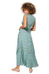 Robe longue à petites fleurs bohème champêtre Anisim