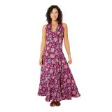 Robe longue boho chic floral rose Andris 347305