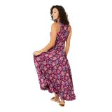 Robe longue boho chic floral rose Andris 347306