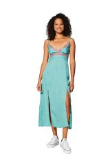 Robe longue décolleté cur-croisé féminin d\'été pour soirée Léanne