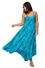 Robe longue délavé bleu tendance Anfisa