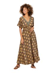 Robe longue ethnique chic à fleurs Artturi