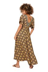 Robe longue ethnique chic à fleurs Artturi