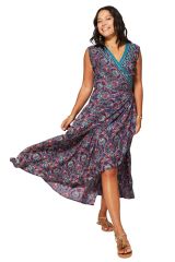 Robe longue ethnique chic multicolor Anise