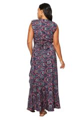 Robe longue ethnique chic multicolor Anise