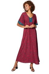 Robe longue féminine à manches courtes tendance chic Kaiya