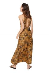 Robe longue femme originale  dos nu chic boho fleurs Mauricio