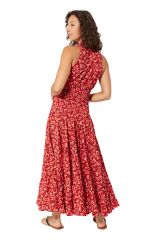 Robe longue fines fleurs boho chic Alcyone