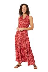 Robe longue fines fleurs boho chic Alcyone