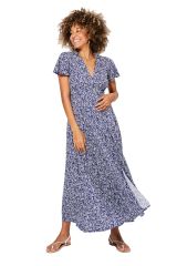 Robe longue fines fleurs boho chic Aletha