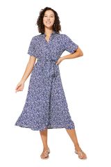 Robe longue fines fleurs boho chic Alice