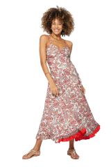 Robe longue floral exotic de mariage Angus