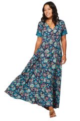 Robe longue floral multicolor chic original Anneliese