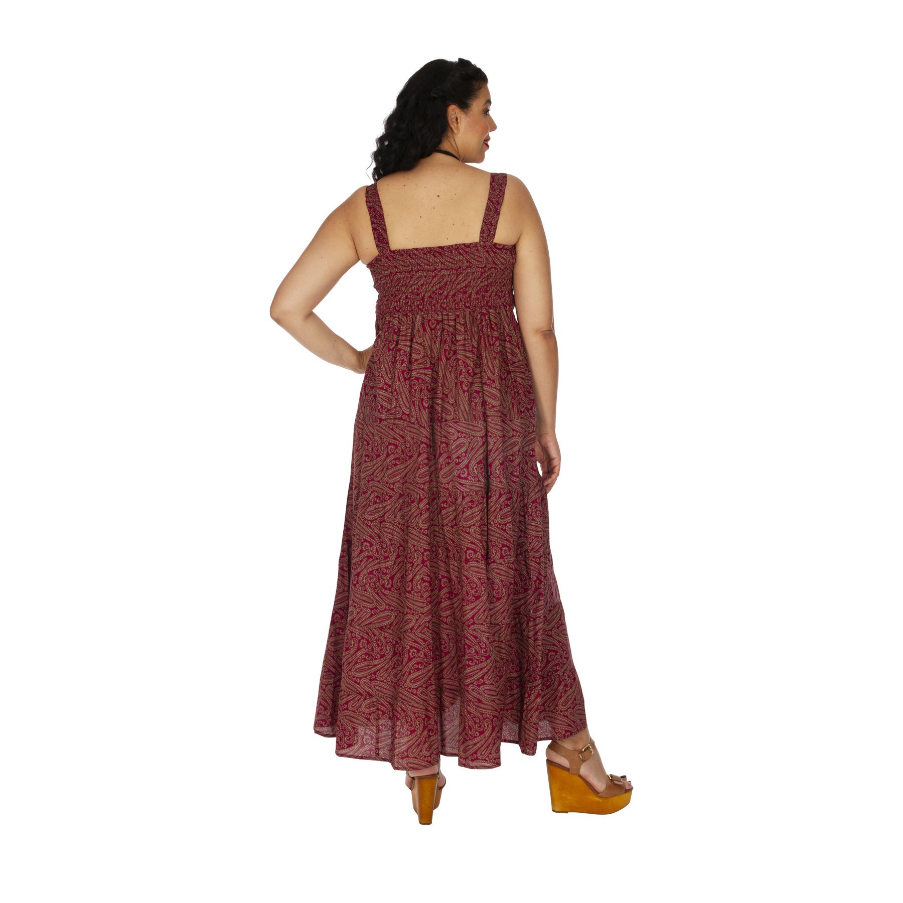 Robe Longue Grande Taille Ete Boheme A Bretelles Ina