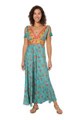 Robe longue imprimé coloré et tendance floral Arnaude