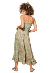 Robe longue imprimé exotique floral Angie