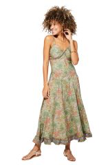 Robe longue imprimé exotique floral Angie