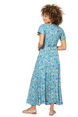 Robe longue motif gypsie floral Ankur