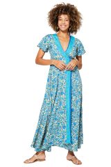 Robe longue motif gypsie floral Ankur