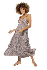 Robe longue motifs cachemire été boho Angelika