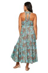 Robe longue motifs paisleys et dos nageur Nola 337036