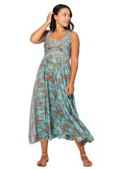 Robe longue motifs paisleys et dos nageur Nola 337037