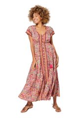 Robe longue multicolor floral chic  Asad