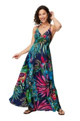 Robe longue tendance et coloré été Edina