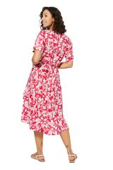 Robe mi-longue à belles fleurs chic tendance été Alexus 344259