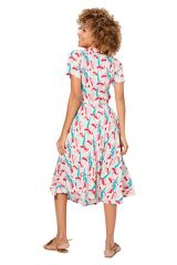 Robe mi-longue cérémonie mariage fleurs frais Algernon