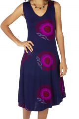 Robe mi-longue d\'été pour femme col en V et ample Lorana