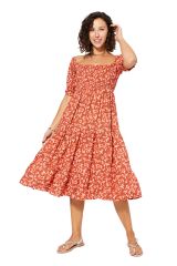 Robe mi-longue fines fleurs boho chic Algar