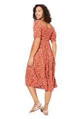 Robe mi-longue fines fleurs boho chic Algar