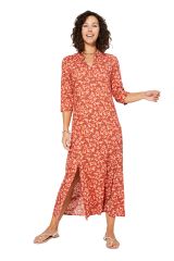 Robe mi-longue fines fleurs boho chic Alinae