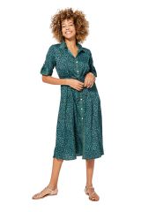 Robe mi-longue glamour chic bleueté et original Ashley