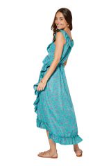 Robe mi longue portefeuille mode gypsie boho chic ethnique mariage Charlie