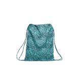 Sac en tissu à motifs cachemires bleu Katell 362127