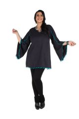 Tunique originale manches amples Noire chic et tendance Wassila 302374